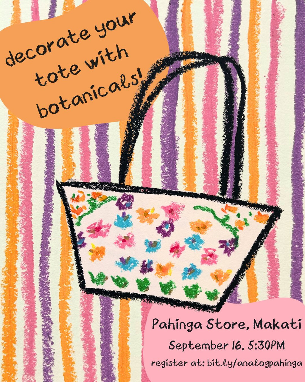 Decorate Your Own Tote Bag Painting